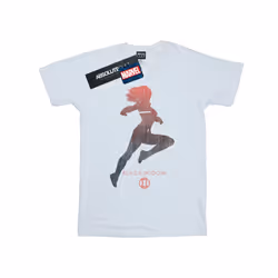 Marvel Womens/Ladies Black Widow Silhouette Cotton Boyfriend T-Shirt - XXL, White