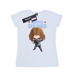 Marvel Womens/Ladies Winter Soldier Bucky Toon Cotton T-Shirt - XXL, White