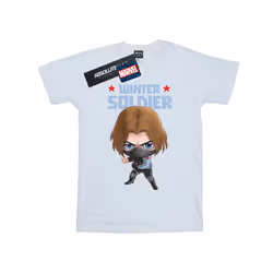 Marvel Womens/Ladies Winter Soldier Bucky Toon Cotton Boyfriend T-Shirt - L, White