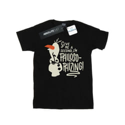 Disney Mens Frozen 2 Olaf Philosophizing T-Shirt - L, Black