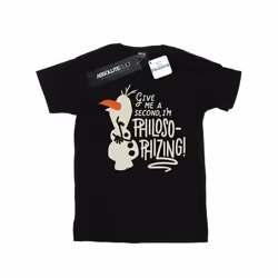Disney Mens Frozen 2 Olaf Philosophizing T-Shirt - XXL, Black