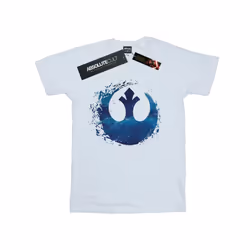 Star Wars: The Rise of Skywalker Mens Star Wars The Rise Of Skywalker Resistance Symbol Wave T-Shirt - M, White