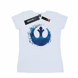 Star Wars: The Rise of Skywalker Womens/Ladies Star Wars The Rise Of Skywalker Resistance Symbol Wave Cotton T-Shirt - XL, Wh ...