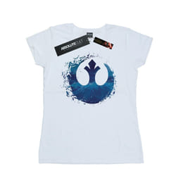 Star Wars: The Rise of Skywalker Womens/Ladies Star Wars The Rise Of Skywalker Resistance Symbol Wave Cotton T-Shirt - XL, White