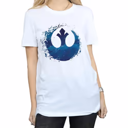 Star Wars The Rise Of Skywalker Womens/Ladies Resistance Symbol Cotton T-Shirt - XL, White