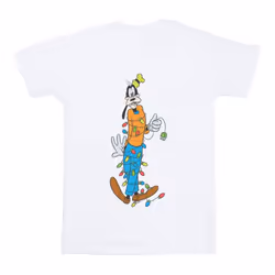 Disney Mens Goofy Christmas Lights T-Shirt - XXL, White