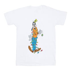 Disney Mens Goofy Christmas Lights T-Shirt - XXL, White