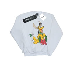 Disney Girls Pluto Christmas Reindeer Sweatshirt - 12-13 Years, White