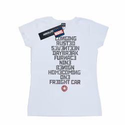 Marvel Womens/Ladies Winter Soldier Trigger Words Cotton T-Shirt - XL, White