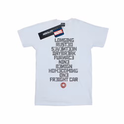 Marvel Womens/Ladies Winter Soldier Trigger Words Cotton Boyfriend T-Shirt - L, White