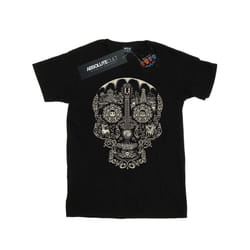 Disney Mens Coco Skull Mono Pattern T-Shirt - S, Black