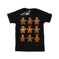Marvel Mens Avengers Christmas Gingerbread T-Shirt - 4XL, Black