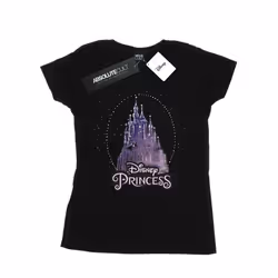 Disney Womens/Ladies Princess Christmas Castle Cotton T-Shirt - XL, Black