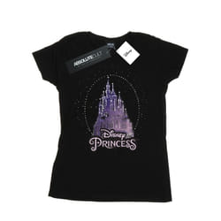Disney Womens/Ladies Princess Christmas Castle Cotton T-Shirt - XL, Black