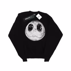 Disney Mens Nightmare Before Christmas Jack Moon Face Sweatshirt - M, Black