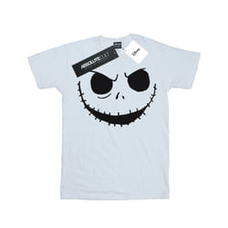 Disney Mens Nightmare Before Christmas Jack's Face Bold T-Shirt - S, White