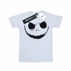 Disney Mens Nightmare Before Christmas Jack's Face Bold T-Shirt - 5XL, White