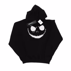 Disney Mens Nightmare Before Christmas Jack's Face Bold Hoodie - S, Black