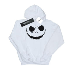 Disney Mens Nightmare Before Christmas Jack's Face Bold Hoodie - XXL, White