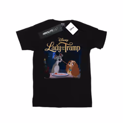 Disney Womens/Ladies Lady And The Tramp Homage Cotton Boyfriend T-Shirt - L, Black