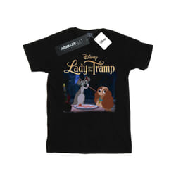 Disney Womens/Ladies Lady And The Tramp Homage Cotton Boyfriend T-Shirt - XXL, Black