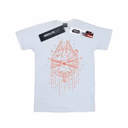 Star Wars Mens Millennium Falcon Christmas Tree Delivery T-Shirt - M, White