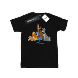 Disney Mens Lady And The Tramp Classic Group T-Shirt - S, Black