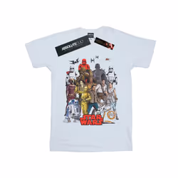 Star Wars Boys The Rise Of Skywalker Character Collage T-Shirt - 7-8 Years, White