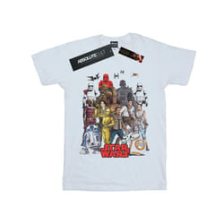 Star Wars Boys The Rise Of Skywalker Character Collage T-Shirt - 7-8 Years, White