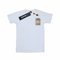 Star Wars Mens The Mandalorian Precious Cargo Faux Pocket T-Shirt - L, White