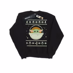 Star Wars Mens The Mandalorian The Child Christmas Sweatshirt - M, Black