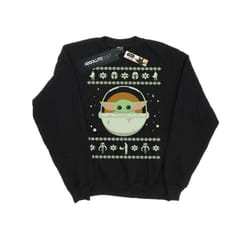 Star Wars Mens The Mandalorian The Child Christmas Sweatshirt - M, Black