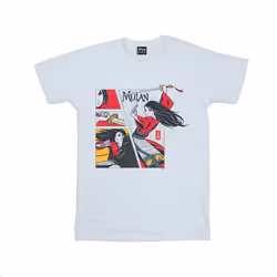 Disney Mens Mulan Movie Comic Style T-Shirt - L, White