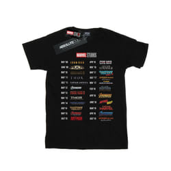 Marvel Studios Mens 10 Years Of Movies T-Shirt - S, Black