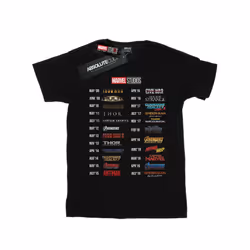 Marvel Studios Mens 10 Years Of Movies T-Shirt - XXL, Black