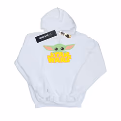 Star Wars Boys The Mandalorian The Child And Logo Hoodie - 5-6 Years, White