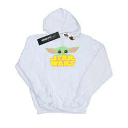 Star Wars Boys The Mandalorian The Child And Logo Hoodie - 5-6 Years, White