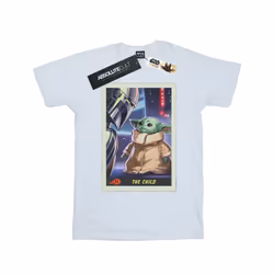 Star Wars Boys The Mandalorian The Child Card T-Shirt - 7-8 Years, White
