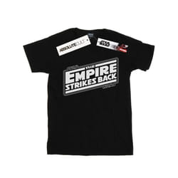Star Wars Mens The Empire Strikes Back Logo T-Shirt - L, Black