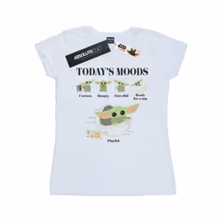 Star Wars Womens/Ladies The Mandalorian The Child Moods Cotton T-Shirt - M, White