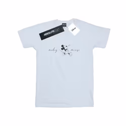 Disney Mens Mickey Mouse Whistle T-Shirt - S, White