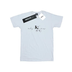 Disney Mens Mickey Mouse Whistle T-Shirt - S, White