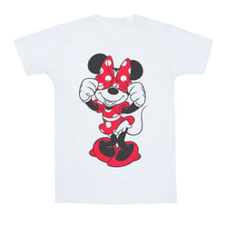 Disney Womens/Ladies Minnie Mouse Bow Eyes Cotton Boyfriend T-Shirt - S, White