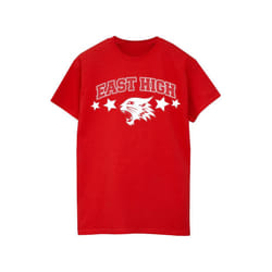 Disney Womens/Ladies High School Musical The Musical Wildcat Stars Cotton T-Shirt - S, Red