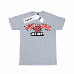 Disney Womens/Ladies High School Musical The Musical Wildcats Athletic Cotton Boyfriend T-Shirt - S, Sports Grey