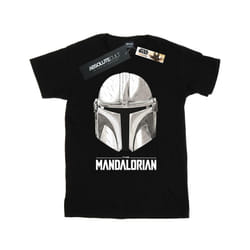 Star Wars Boys The Mandalorian Helmet Logo T-Shirt - 9-11 Years, Black