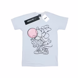 Disney Womens/Ladies Minnie Mouse Gum Bubble Cotton Boyfriend T-Shirt - XXL, White