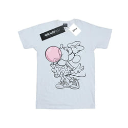 Disney Womens/Ladies Minnie Mouse Gum Bubble Cotton Boyfriend T-Shirt - XXL, White