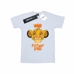 Disney Boys The Lion King Simba Future King T-Shirt - 7-8 Years, White