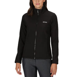 Regatta Womens Connie V Stretch Soft Shell Outdoor Walking Jacket - Black - 12 UK, Black
